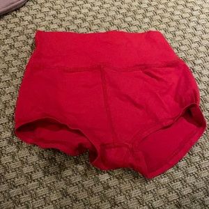 YXL red booty shorts five dancewear
